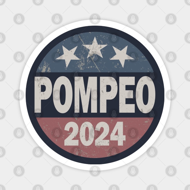 Vintage & Distressed Pompeo 2024 Magnet by Etopix